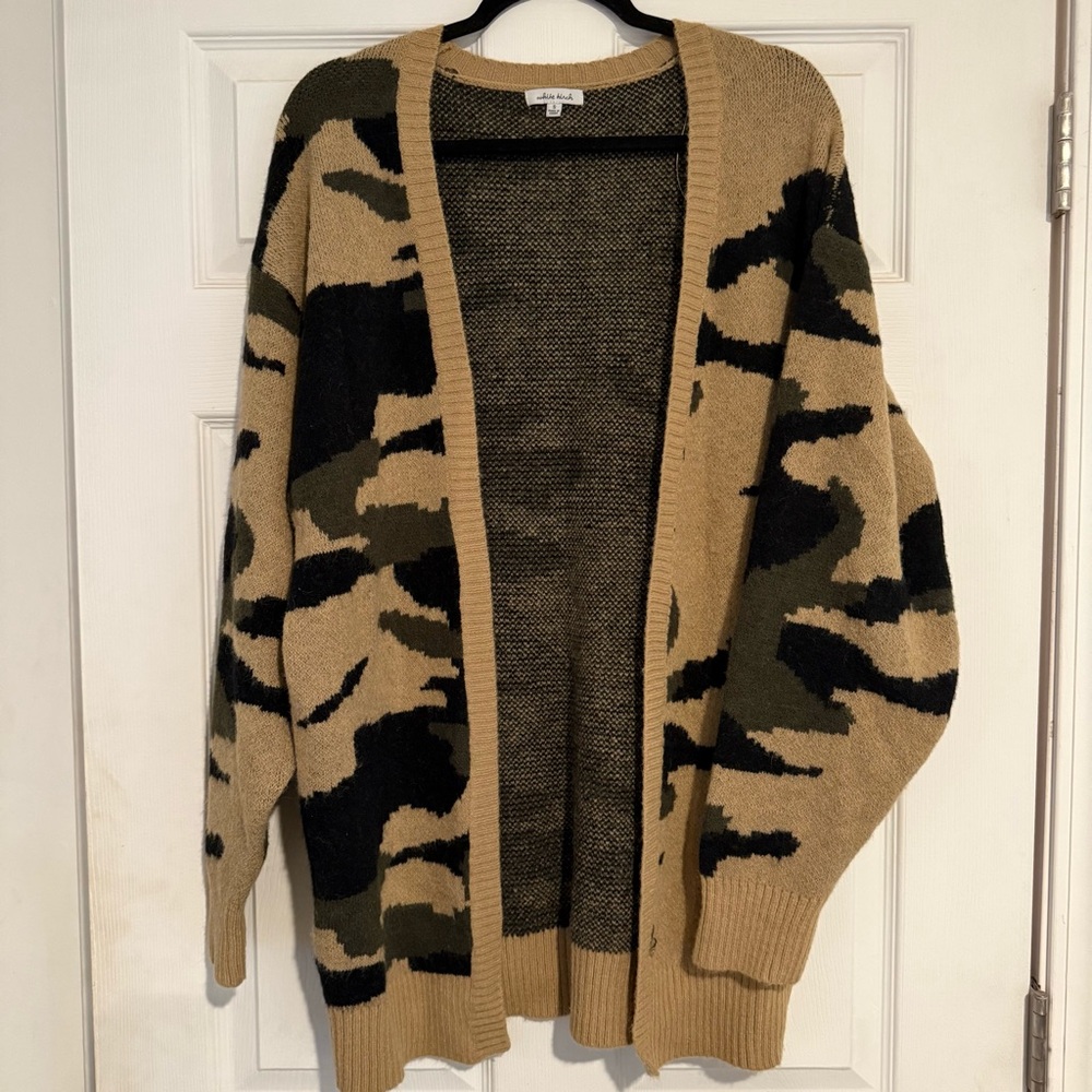 White Birch Camouflage Cardigan